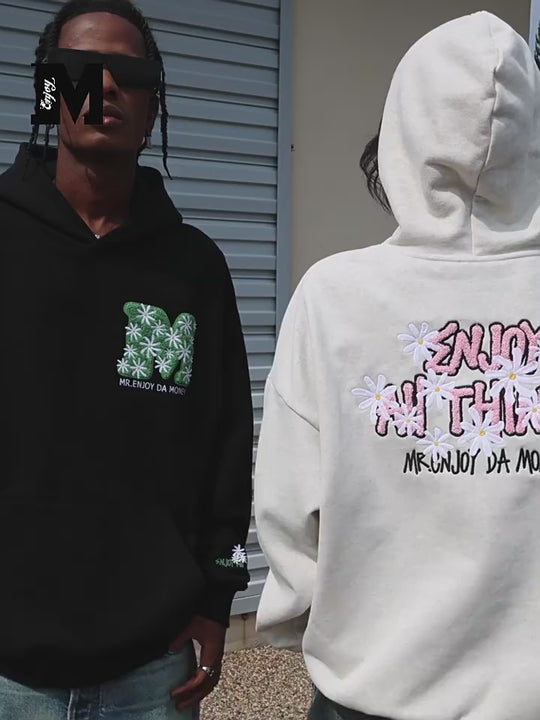 MEDM Flower Embroidery Hoodie