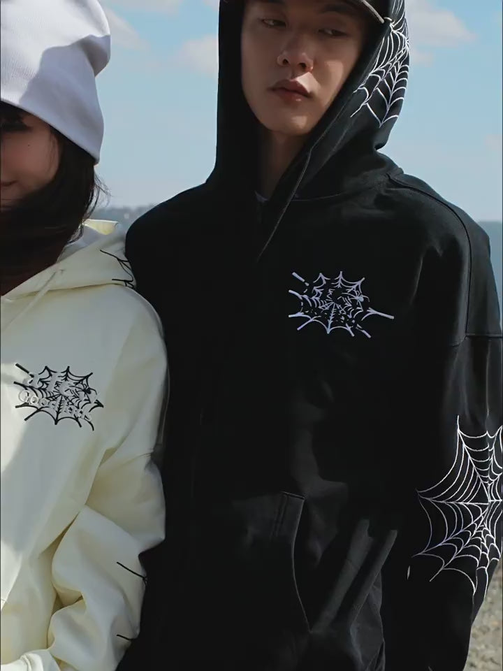 AFGK Spider Web Zipper Hoodie
