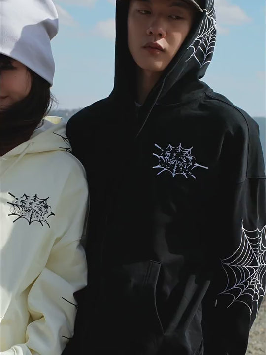 AFGK Spider Web Zipper Hoodie