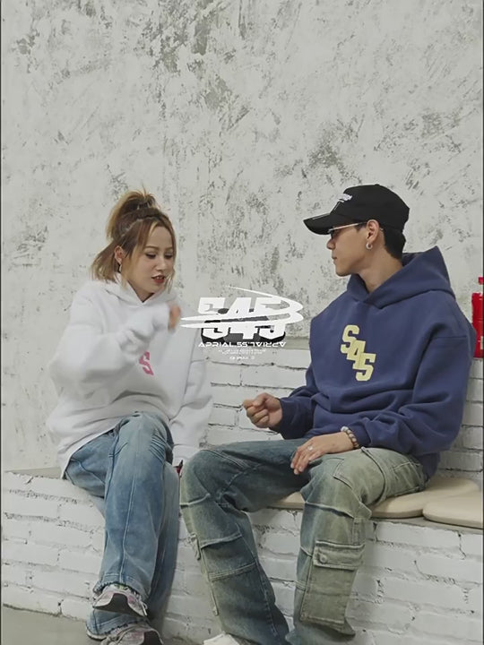 S45 Slant Split Logo Hoodie