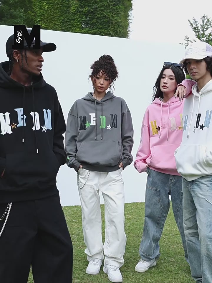 MEDM Star Patch Embroidered Hoodie