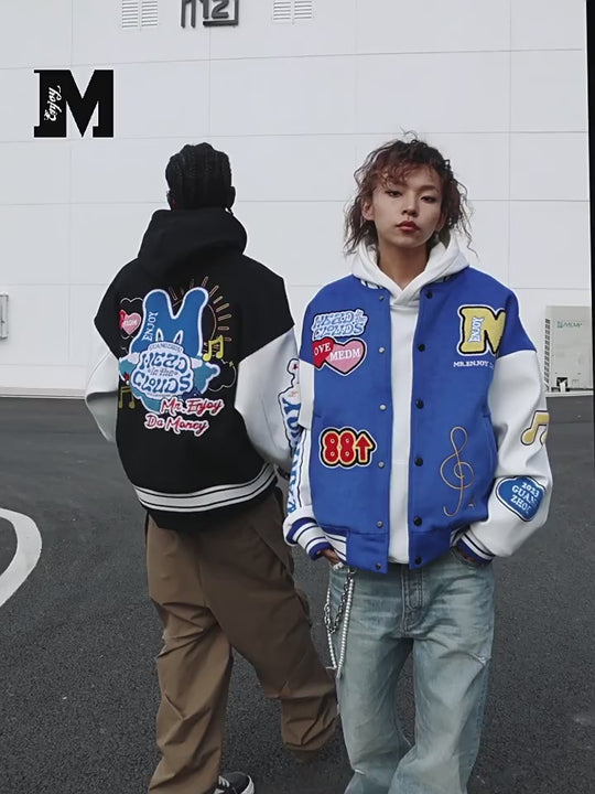 MEDM 88rising Patchwork Varsity Jacket
