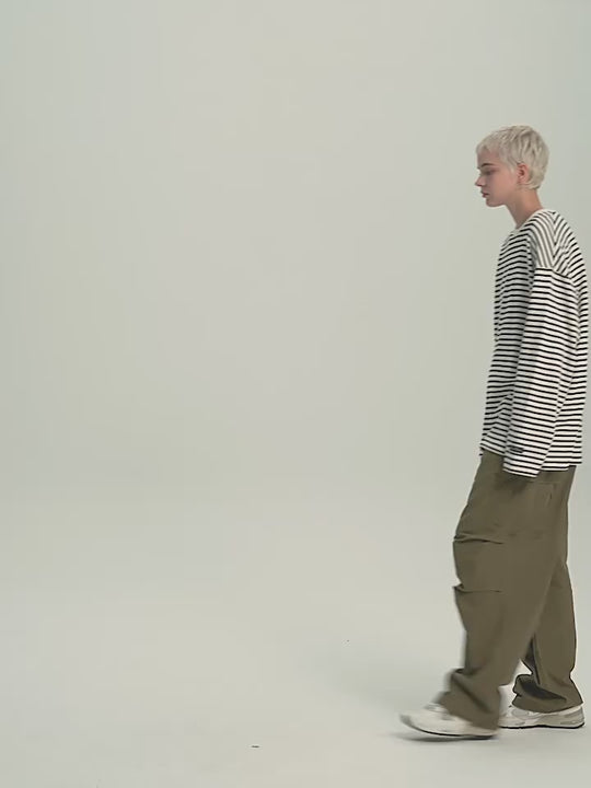 Wassup House Striped Long Sleeved Tee