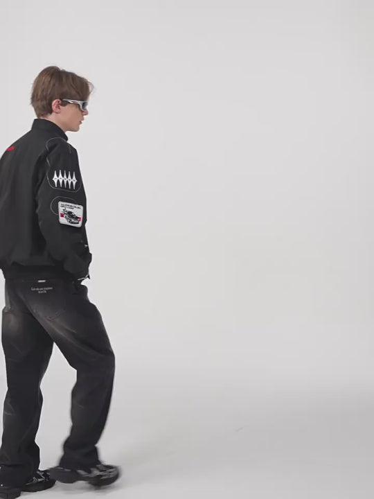 Harsh and Cruel Vintage Patches Racing Jacket
