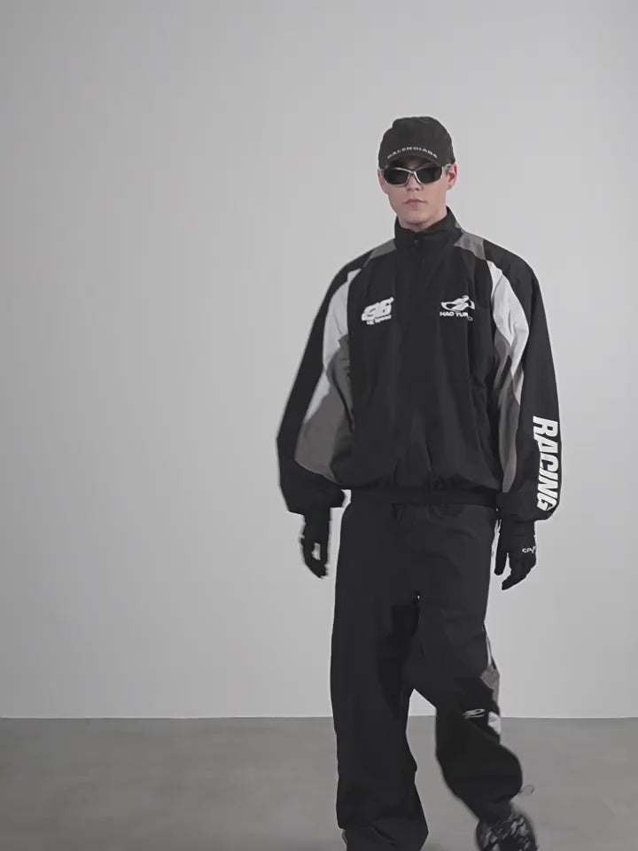 Harsh and Cruel Colorblocking Sports Leisure Racing Jacket