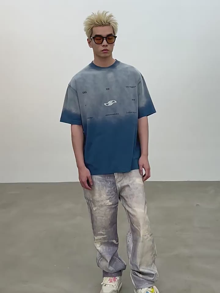 Harsh and Cruel Gradient Batik Wash Print Tee