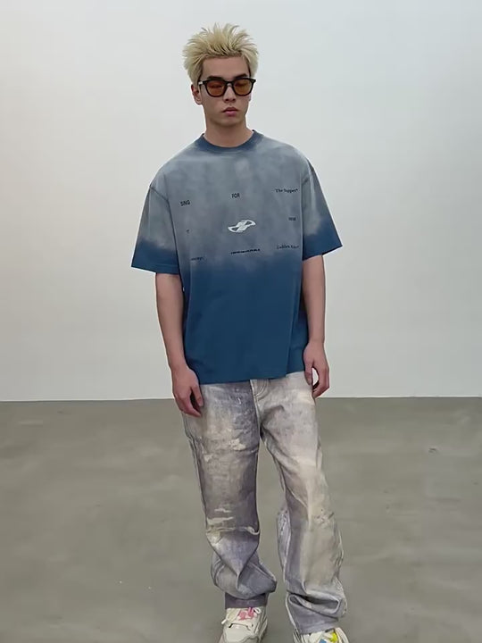 Harsh and Cruel Gradient Batik Wash Print Tee