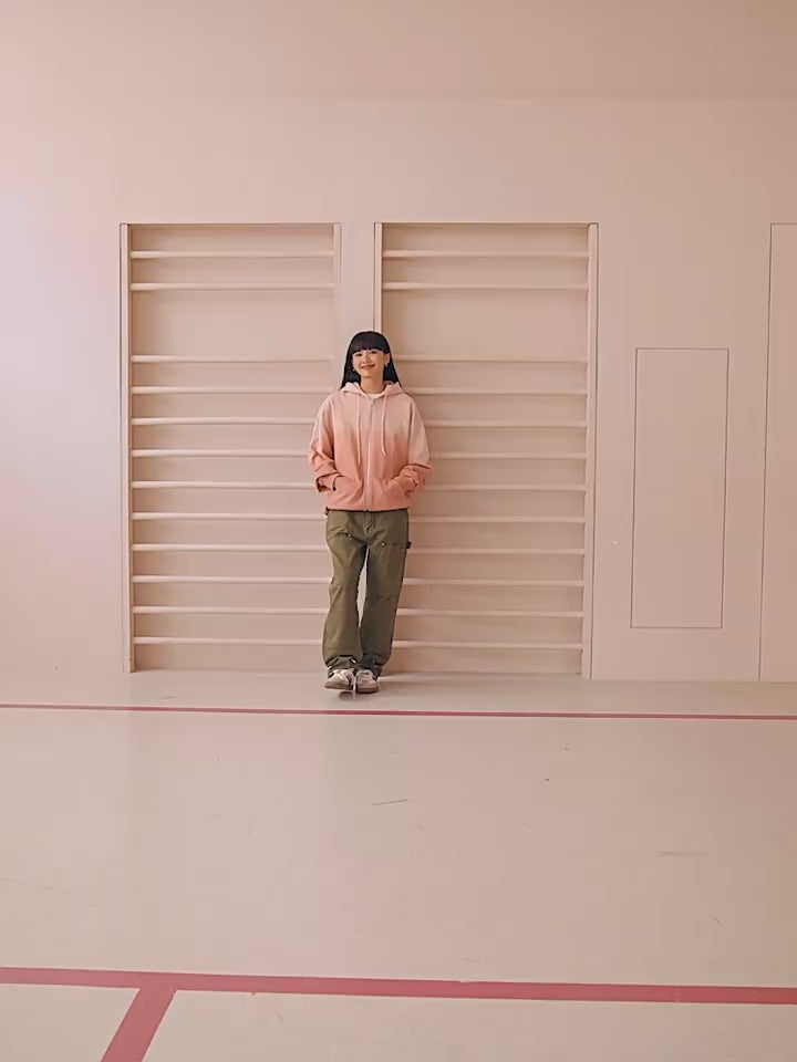 Wassup House Washed Gradation Dye Zipper Hoodie