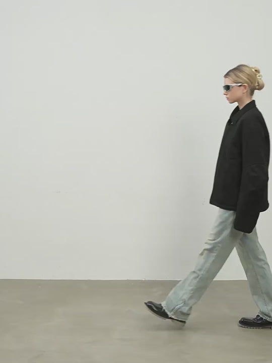 Harsh and Cruel Suede Stitched Padded Jacket