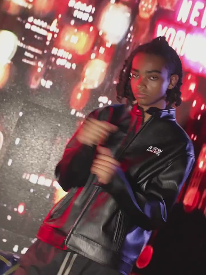 AFGK Night Kids Biker Leather Jacket