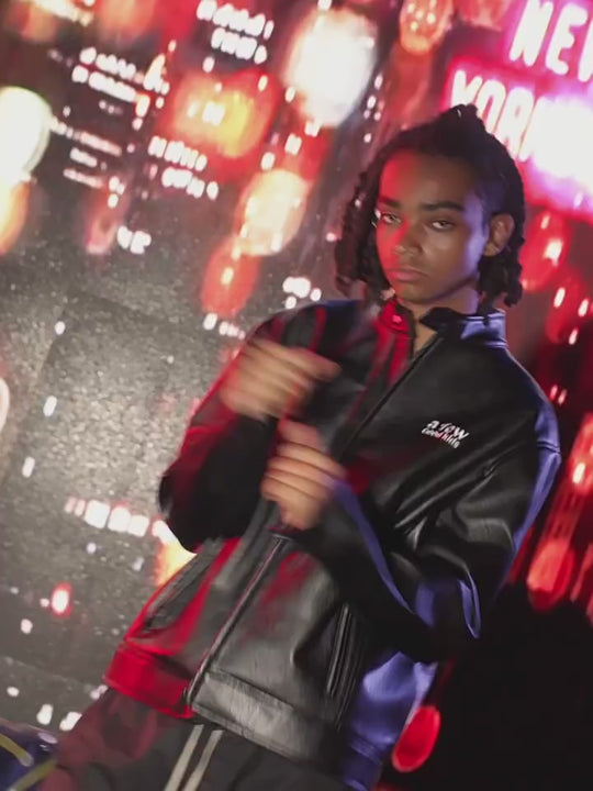 AFGK Night Kids Biker Leather Jacket