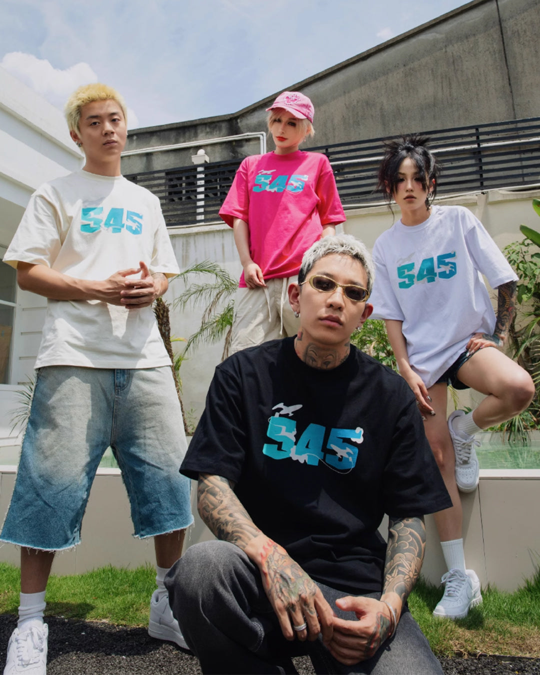 S45 Airplane Gradient Logo Tee | Face 3 Face