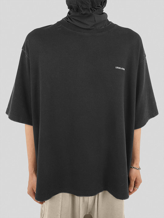 UNDERWATER Destroyed Cross Bones Print Tee