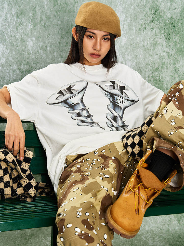 YADcrew Cross Digital Printed Screws Tee