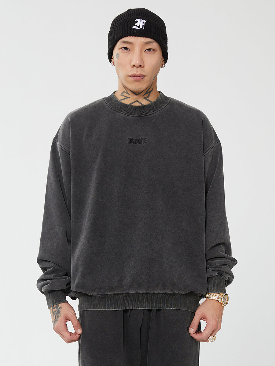 F2CE Embroidered LOGO Basic Pullover Sweatshirts | Face 3 Face