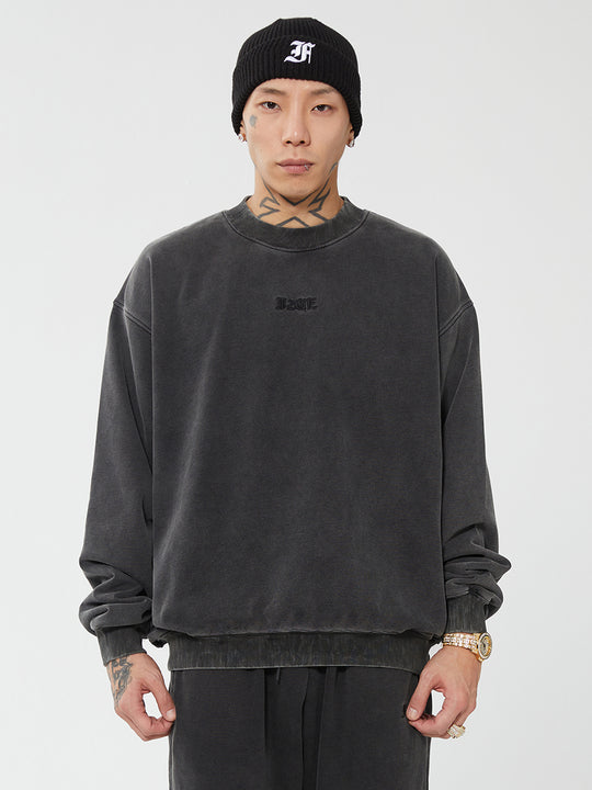 F2CE Embroidered LOGO Basic Pullover Sweatshirts | Face 3 Face