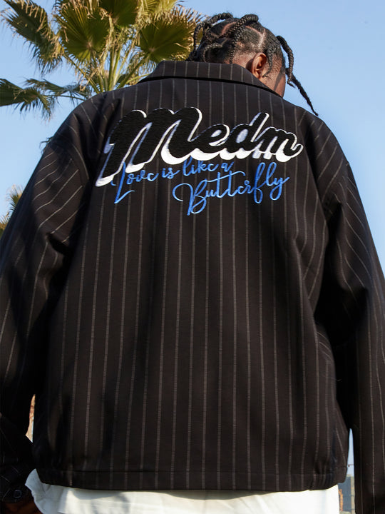 MEDM Striped Logo Jacket | Face 3 Face