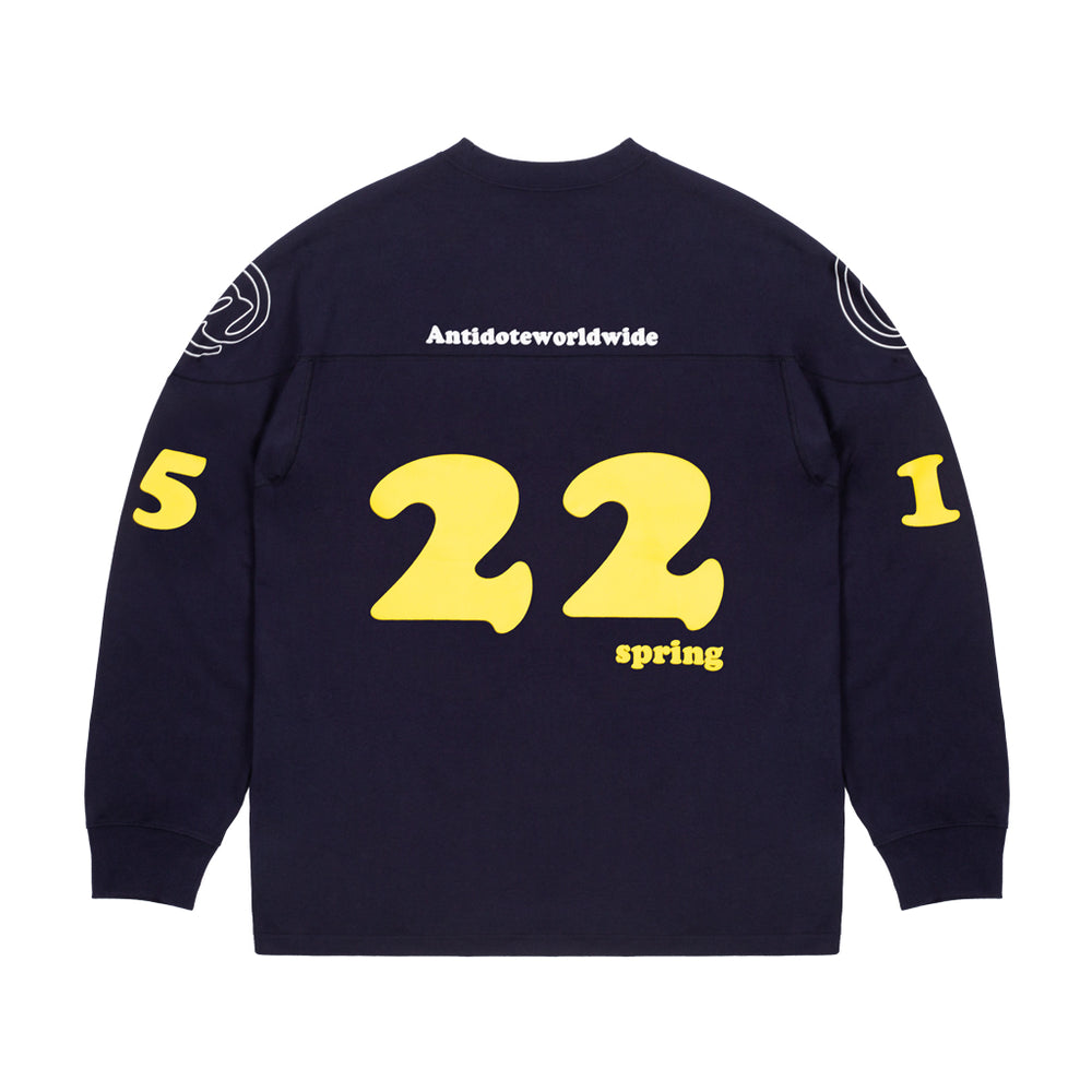 ANTIDOTE Logo Print hockey Long Sleeved Tee | Face 3 Face