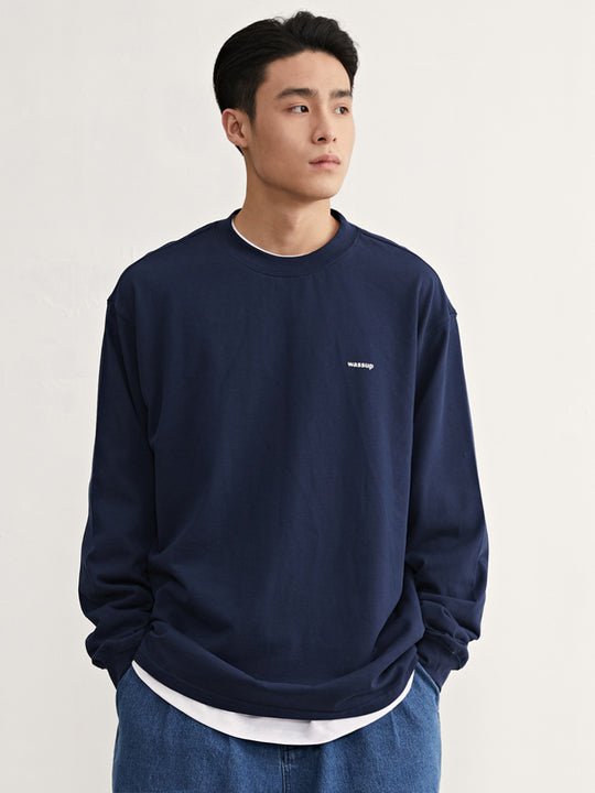 Wassup House Basic Small Logo Long Sleeved Tee