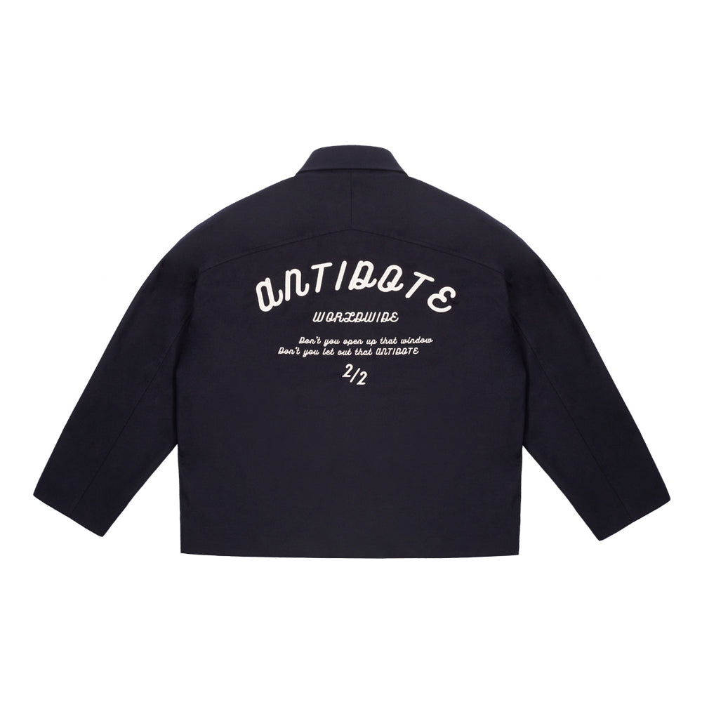 ANTIDOTE Letter Logo Embroidered Loose Jacket | Face 3 Face