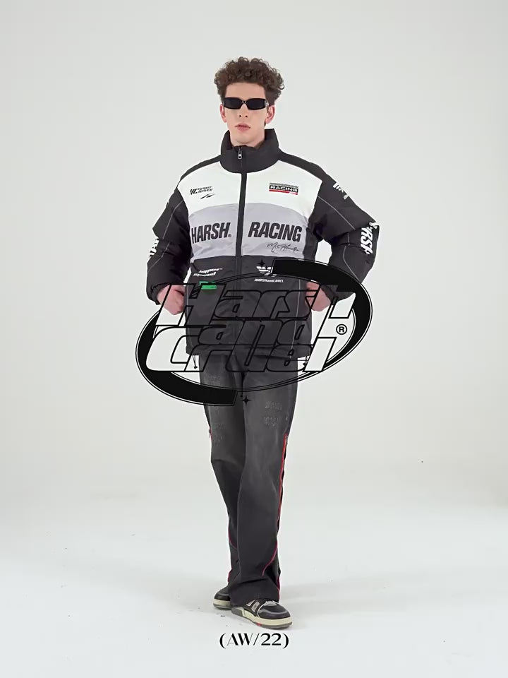 Harsh and Cruel Retro Motorcycle Racing Jacket