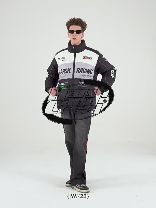 Harsh and Cruel Retro Motorcycle Racing Jacket