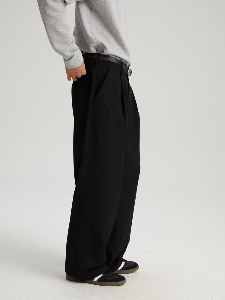 Wassup House Loose Pleated Suit Pants