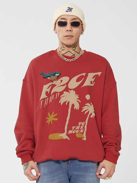F2CE LOGO Foam Creative Print Embroidery Sweatshirts | Face 3 Face