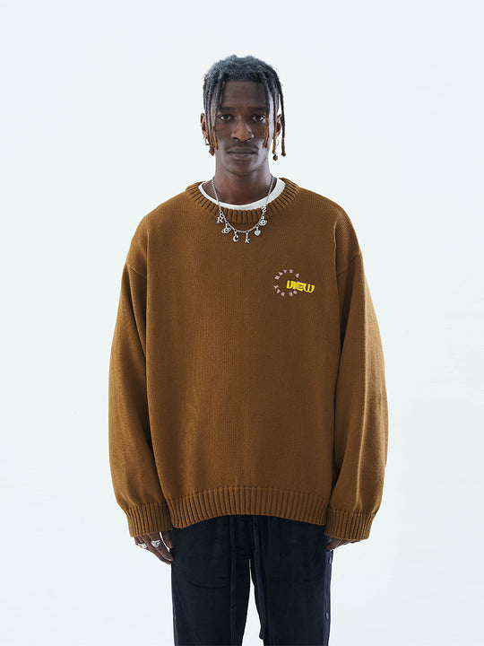 Harsh and Cruel Hand-Painted Kids Circular 3D LOGO Knit Sweater | Face 3 Face