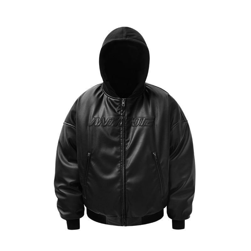 ANTIDOTE Detachable Hat Down Bomber Jacket