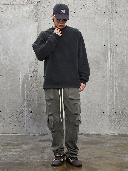 F2CE Functional Multi Zipper 3D Pockets Cargo Sweatpants