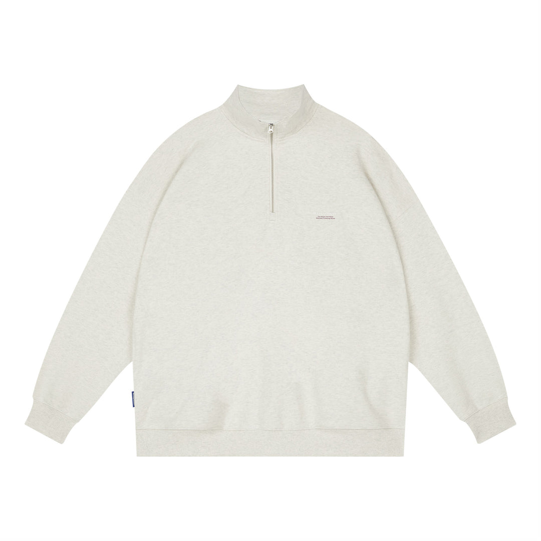 Wassup House Half Zipper Logo Sweatshirt