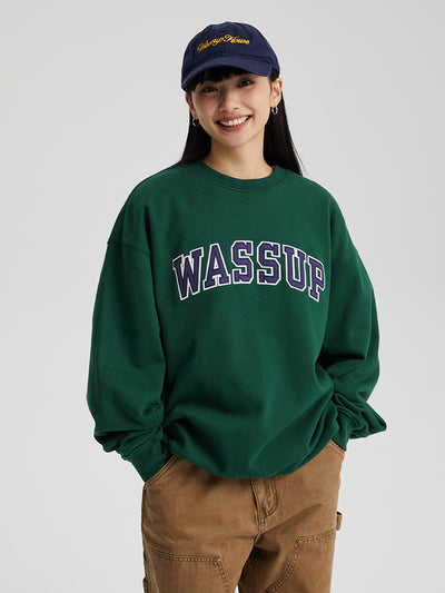 Wassup House Patch Embroidery Logo Sweatshirt