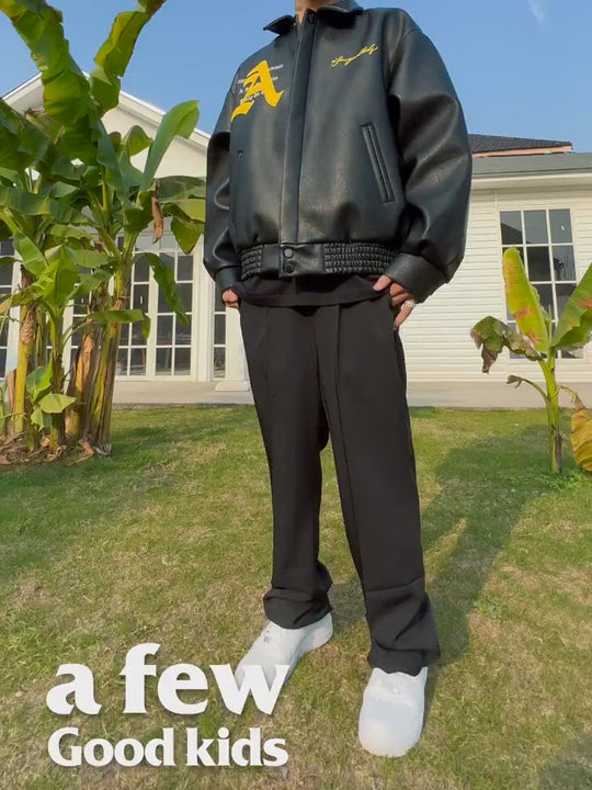 Racer varsity jacket | Racing Leather Jacket | Face 3 Face