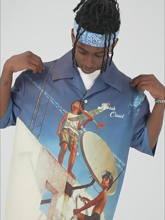 Harsh and Cruel Photography Pictures Handwritten Full Print Cuban Shirt