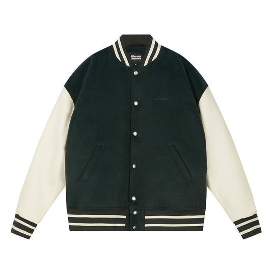 Wassup House Color Blocking Baseball Jacket