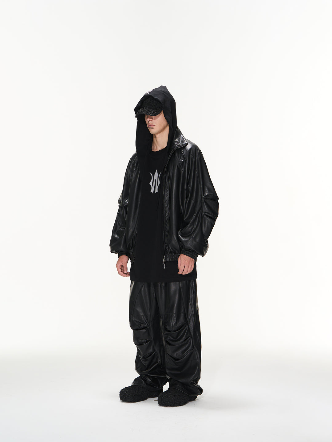 BLIND NO PLAN 3D Invisible Zipper Pinch Pleat Zipper Pants