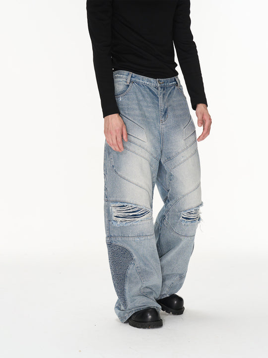 BLIND NO PLAN Old Functional Destroyed Denim Jeans