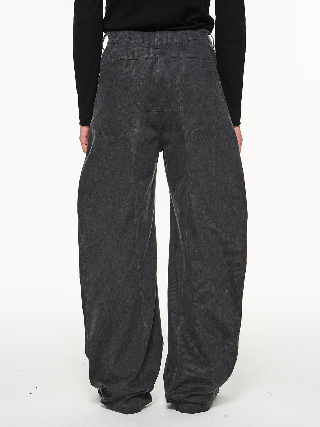 BLIND NO PLAN Shaped Pinch Pleat 3D Straight Leg Work Pants