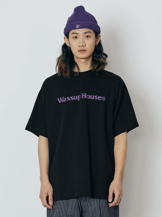 Wassup Basic Large Logo Print Tee | Face 3 Face