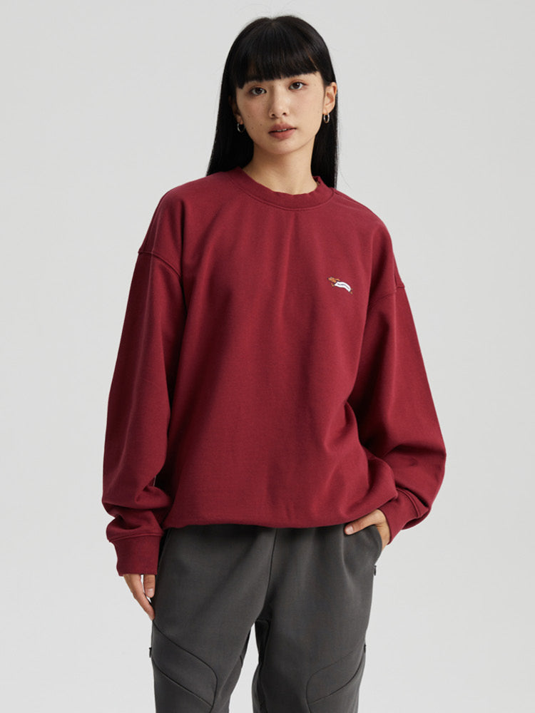 Wassup House Dachshund Running Printed Sweatshirt