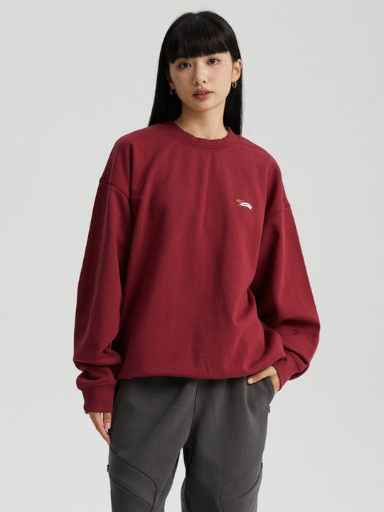 Wassup House Dachshund Running Printed Sweatshirt