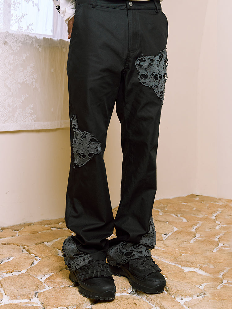 YADcrew Wormhole Broken Hand Splicing Pants