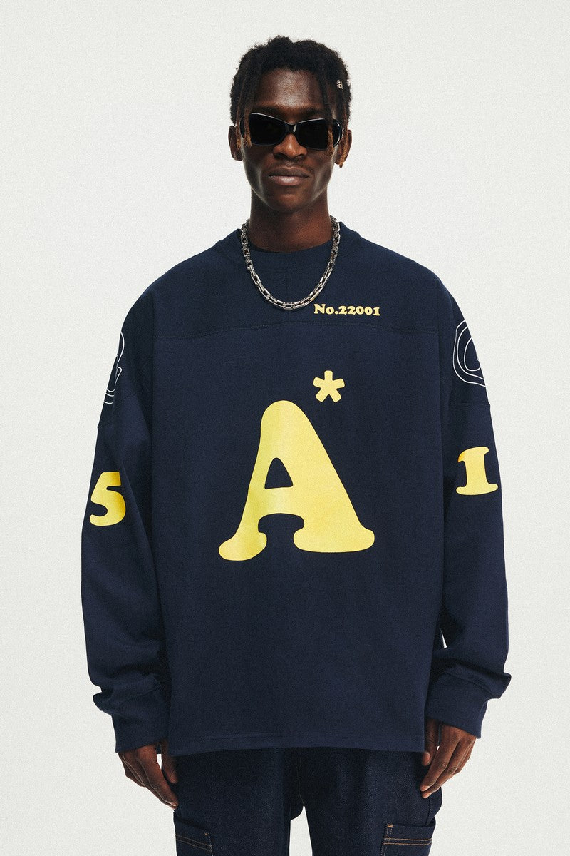 ANTIDOTE Logo Print hockey Long Sleeved Tee | Face 3 Face