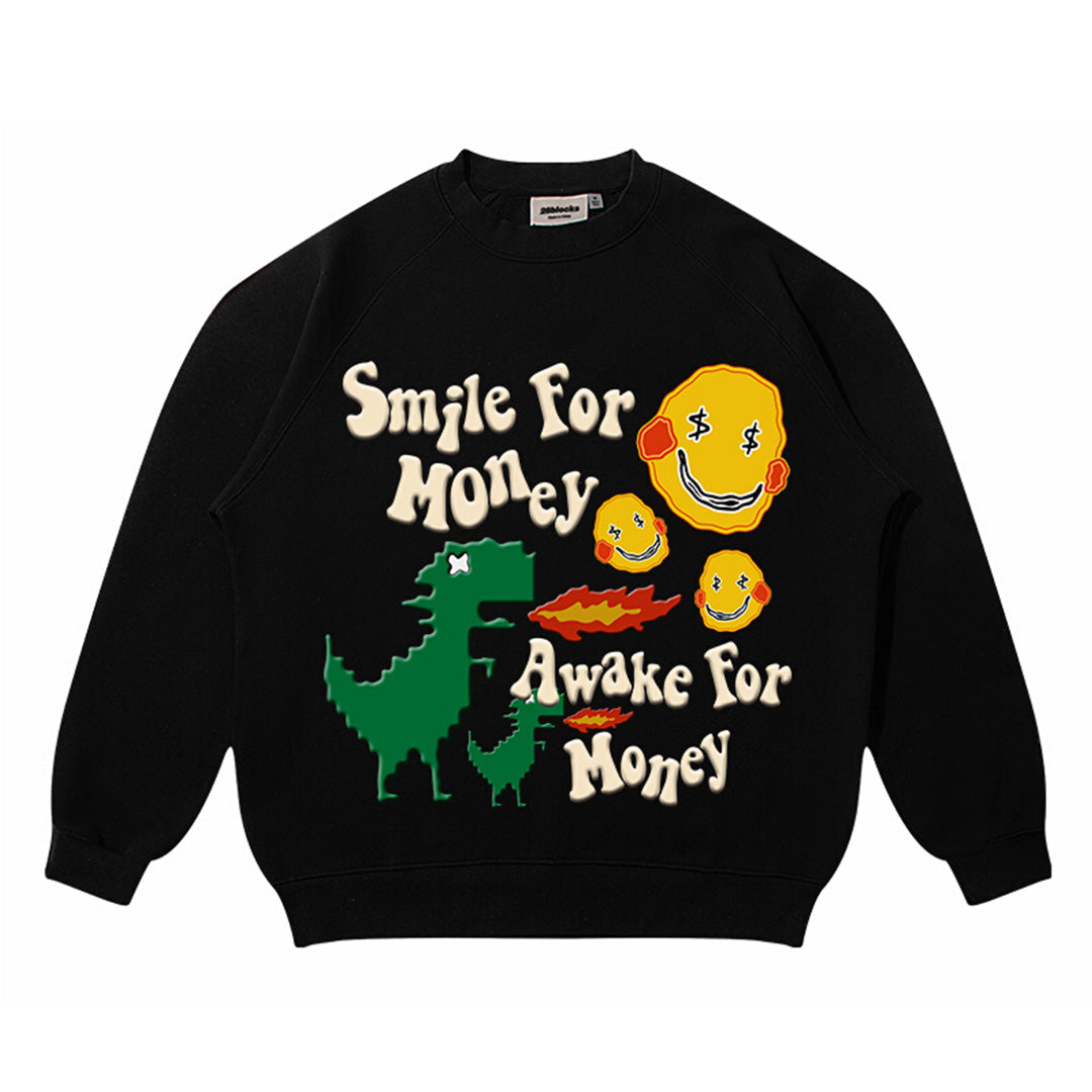 F3F Select Smiley Face Graffiti Expression Printing Sweatshirts
