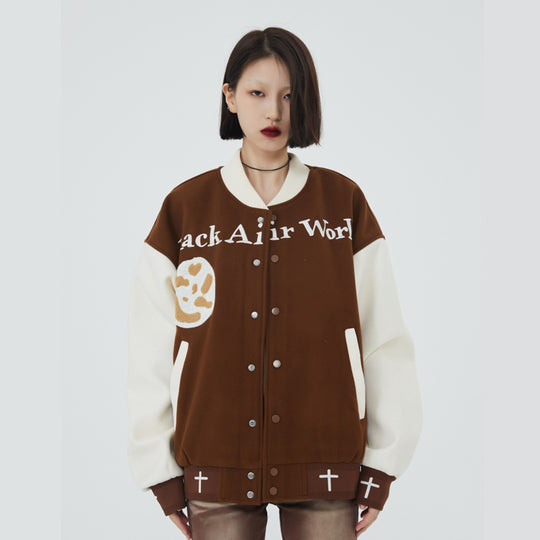 F3F Select Jesus Christ & Cross Embroidered Baseball Jacket