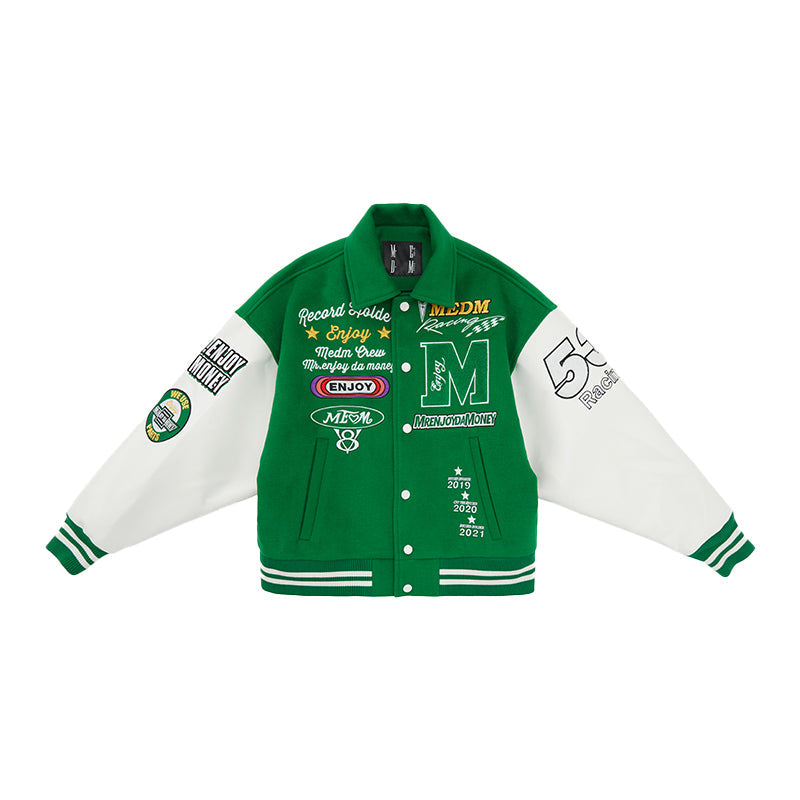 MEDM Record Holder Anniversary Embroidered Varsity Jacket