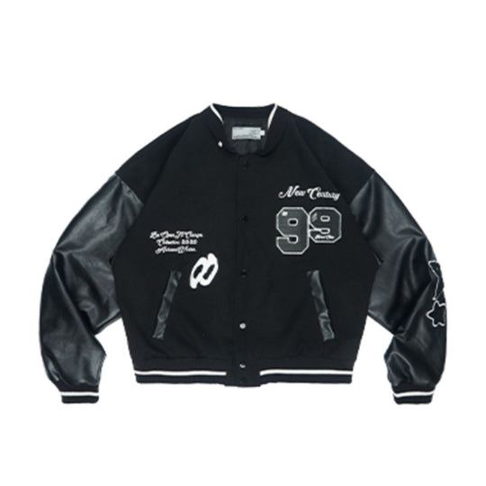 Harsh and Cruel Embroidered stars Clouds Varsity Jacket | Face 3 Face