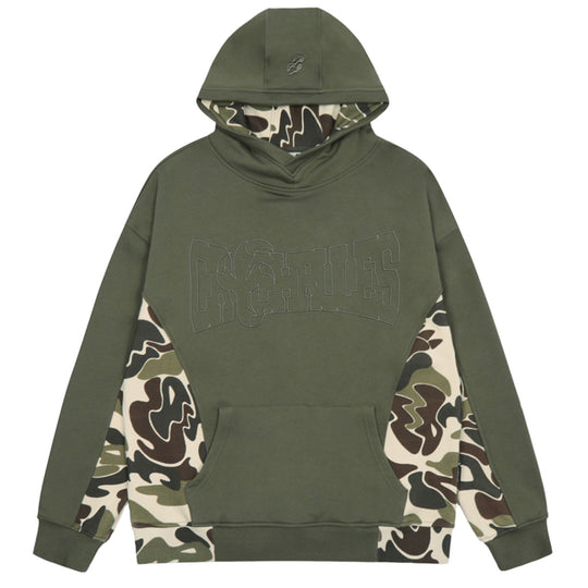 Cashrules Camouflage Patchwork Print Hoodie