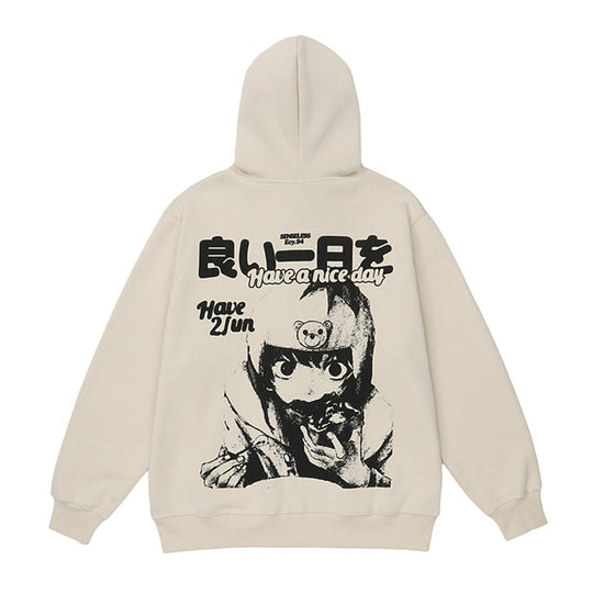 F3F Select Japanese Retro Cartoon Anime Zip Hoodie